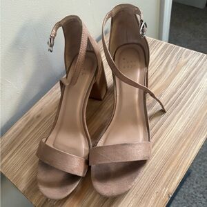 Tan Heeled Sandals